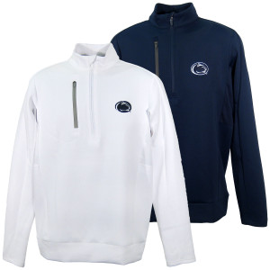 navy and white jackets 1/4 zip Penn State Athletic Logos
